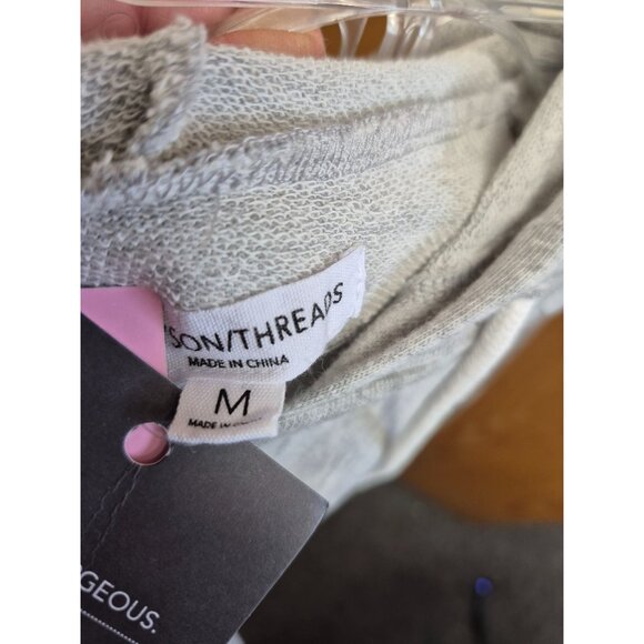 Grayson Threads Womens Sport International Cropped Hoodie Medium Gray - Picture 5 of 6